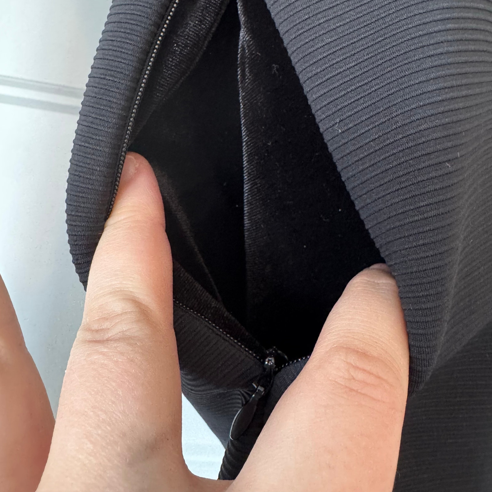 Nwot My Sunday Ski Ribbed Zip Up Mid Layer - Black — image 8 of 8